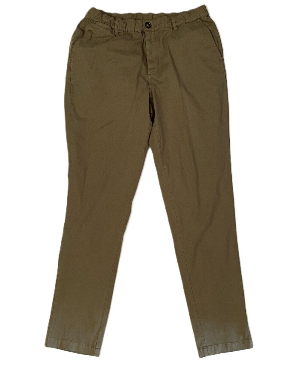 Cove USA Chino Pants Men’s 34x32 Olive Green Stretch Elastic Waist Pockets